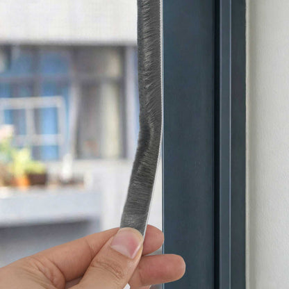 Self-Adhesive Door Brush Seal 25 m PP Grey