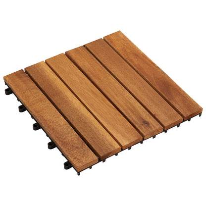 Decking Tile 20 pcs Brown 11.81 x 11.81 in Acacia Hardwood