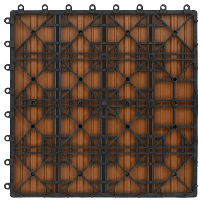 Decking Tile 22 pcs Teak 30 x 30 cm WPC