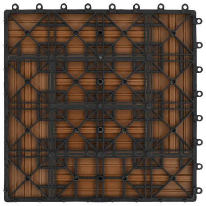 Decking Tile 22 pcs Teak 30 x 30 cm WPC