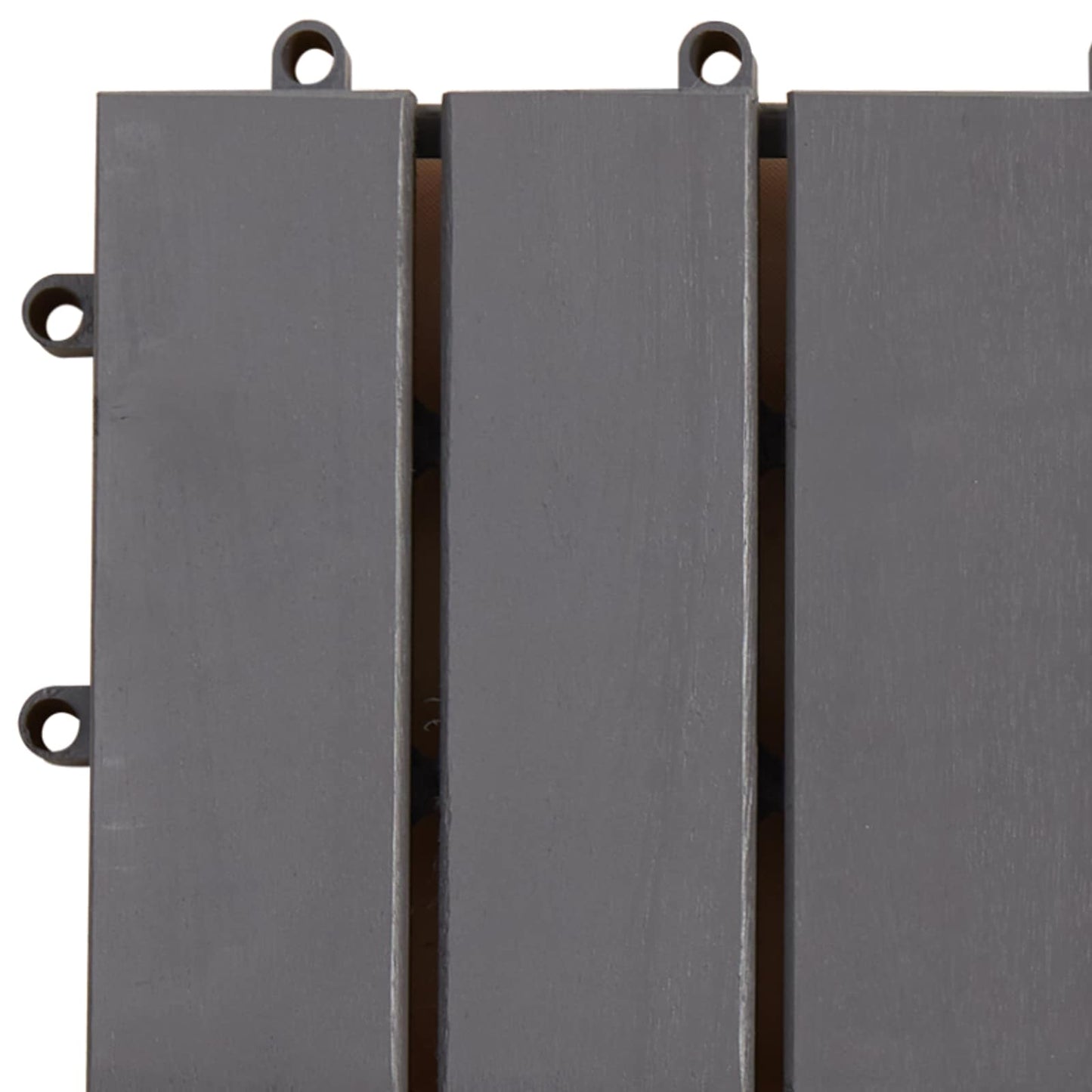 Decking Tile 30 pcs Grey 30 x 30 cm Acacia Hardwood