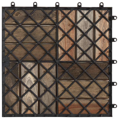 Decking Tile 30 pcs Grey 30 x 30 cm Acacia Hardwood