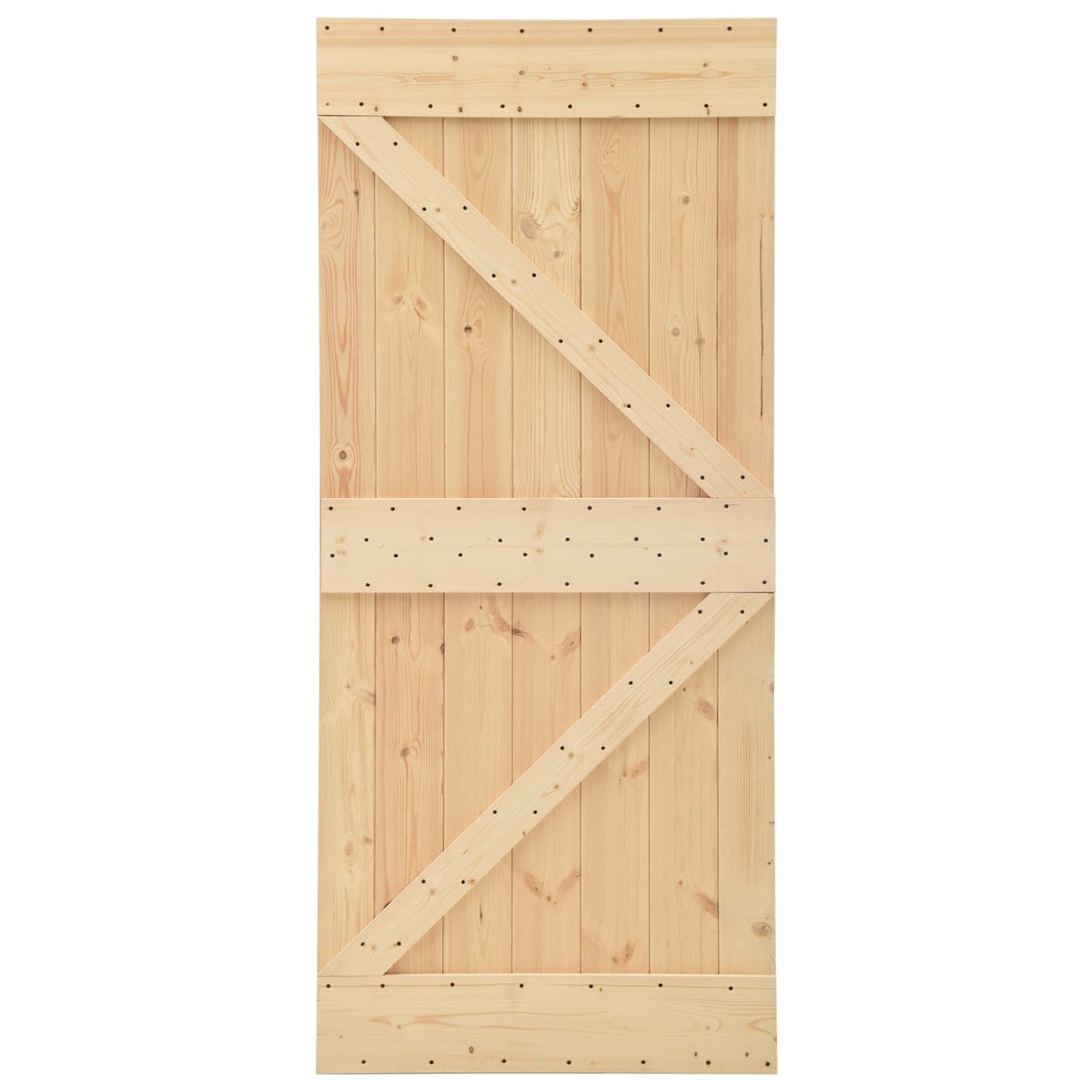 Sliding Door 2 pcs 80 x 210 cm Solid Pine Wood