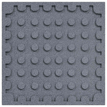 Fall Protection Tiles 24 pcs Grey 50 x 50 cm Rubber