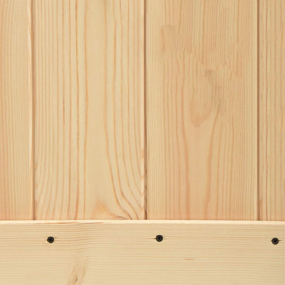 Sliding Door Natural and White 90 x 210 cm Solid Pine Wood
