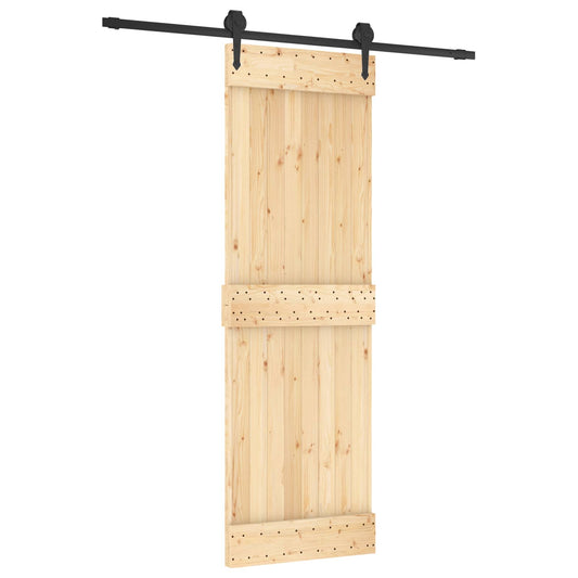 Sliding Door 70 x 210 cm Solid Pine Wood (Untreated)