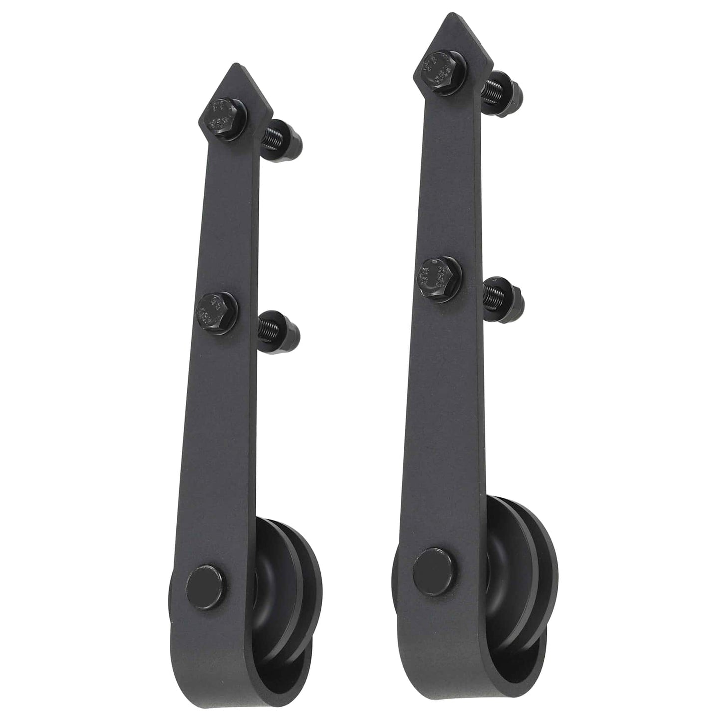 Sliding Door Natural and Black 90 x 210 cm Solid Pine Wood