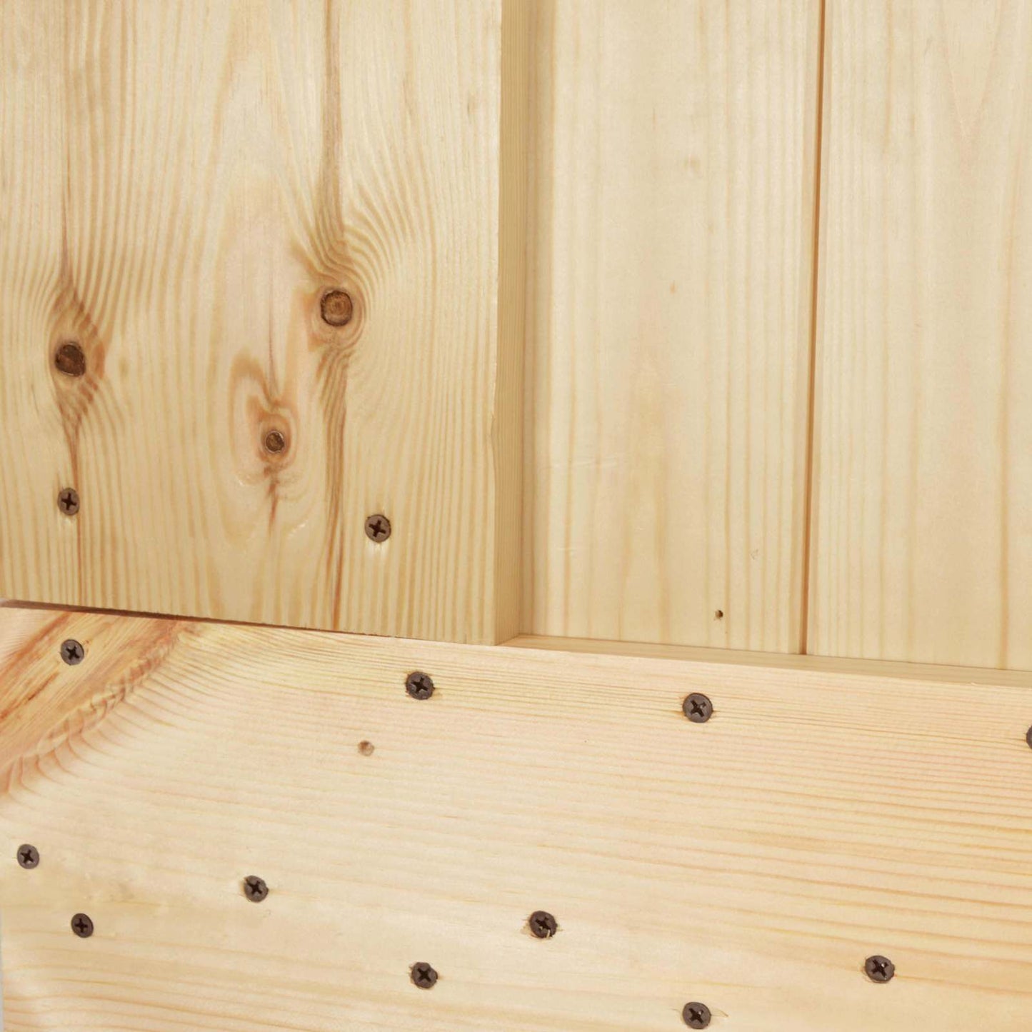 Sliding Door Natural and Black 80 x 210 cm Solid Pine Wood