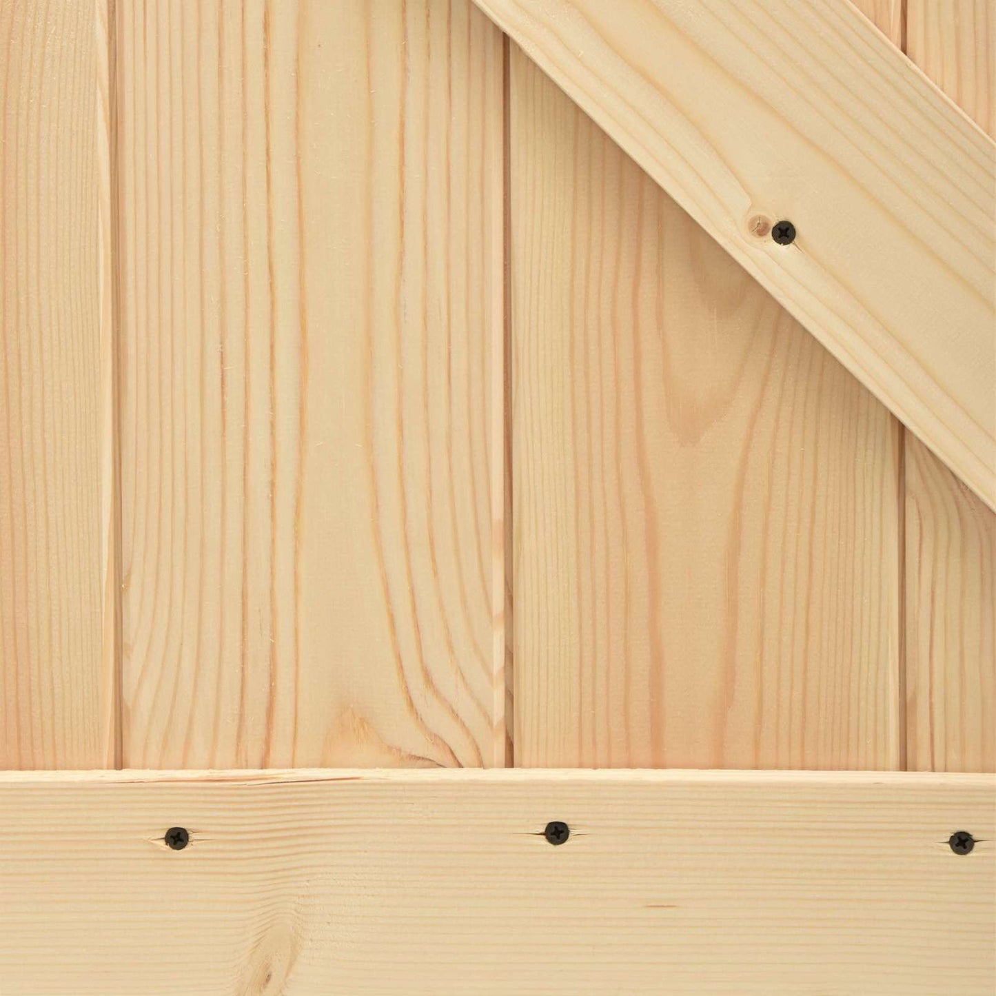 Sliding Door Natural and Black 85 x 210 cm Solid Pine Wood