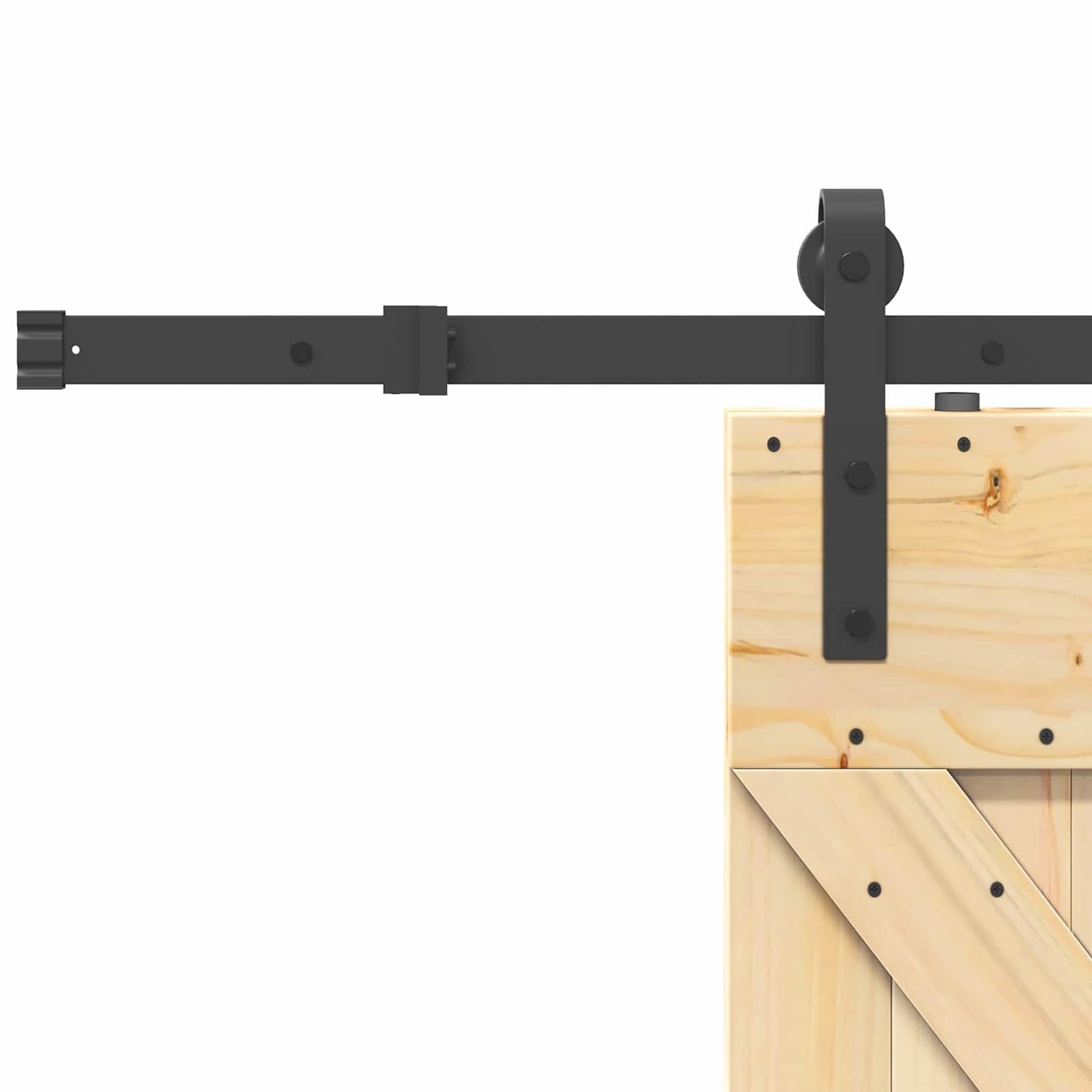Sliding Door NARVIK Natural and Black 70 x 210 cm (213.5 cm)