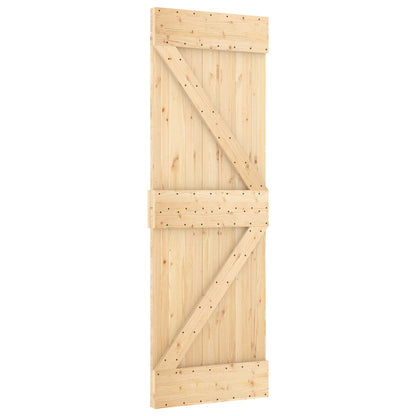 Sliding Door NARVIK Natural and Black 70 x 210 cm (213.5 cm)