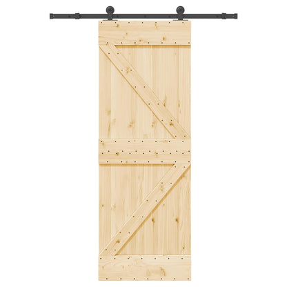 Sliding Door NARVIK 70 x 210 cm (152.5 cm) Natural and Black