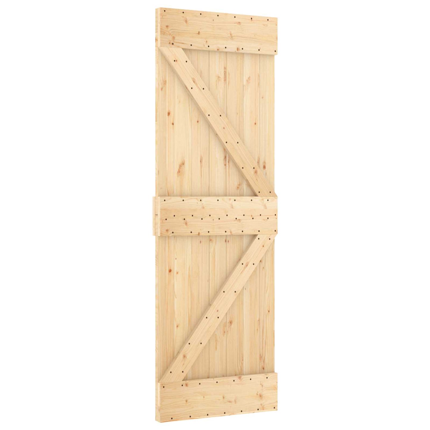 Sliding Door NARVIK Natural and Black 70 x 210 cm (213.5 cm)