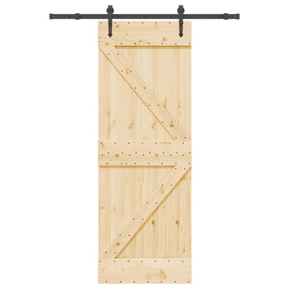 Sliding Door NARVIK Natural and Black 70 x 210 cm (152.5 cm)