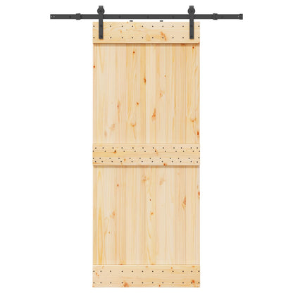 Sliding Door NARVIK Natural and Black 85 x 210 cm (152.5 cm)