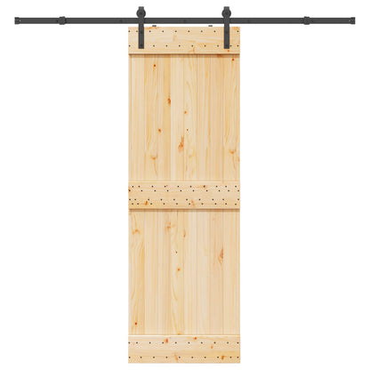 Sliding Door NARVIK Natural and Black 70 x 210 cm (213.5 cm)