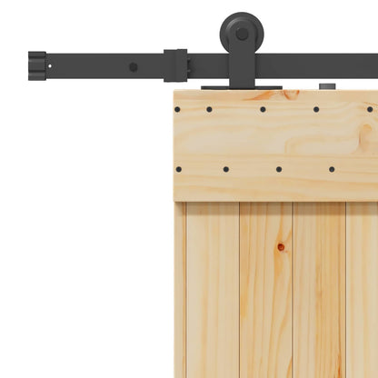 Sliding Door NARVIK Natural and Black 80 x 210 cm (152.5 cm)