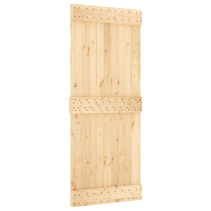 Sliding Door NARVIK 85 x 210 cm (213.5 cm) Natural and Black