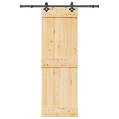 Sliding Door NARVIK Natural and Black 70 x 210 cm (152.5 cm)