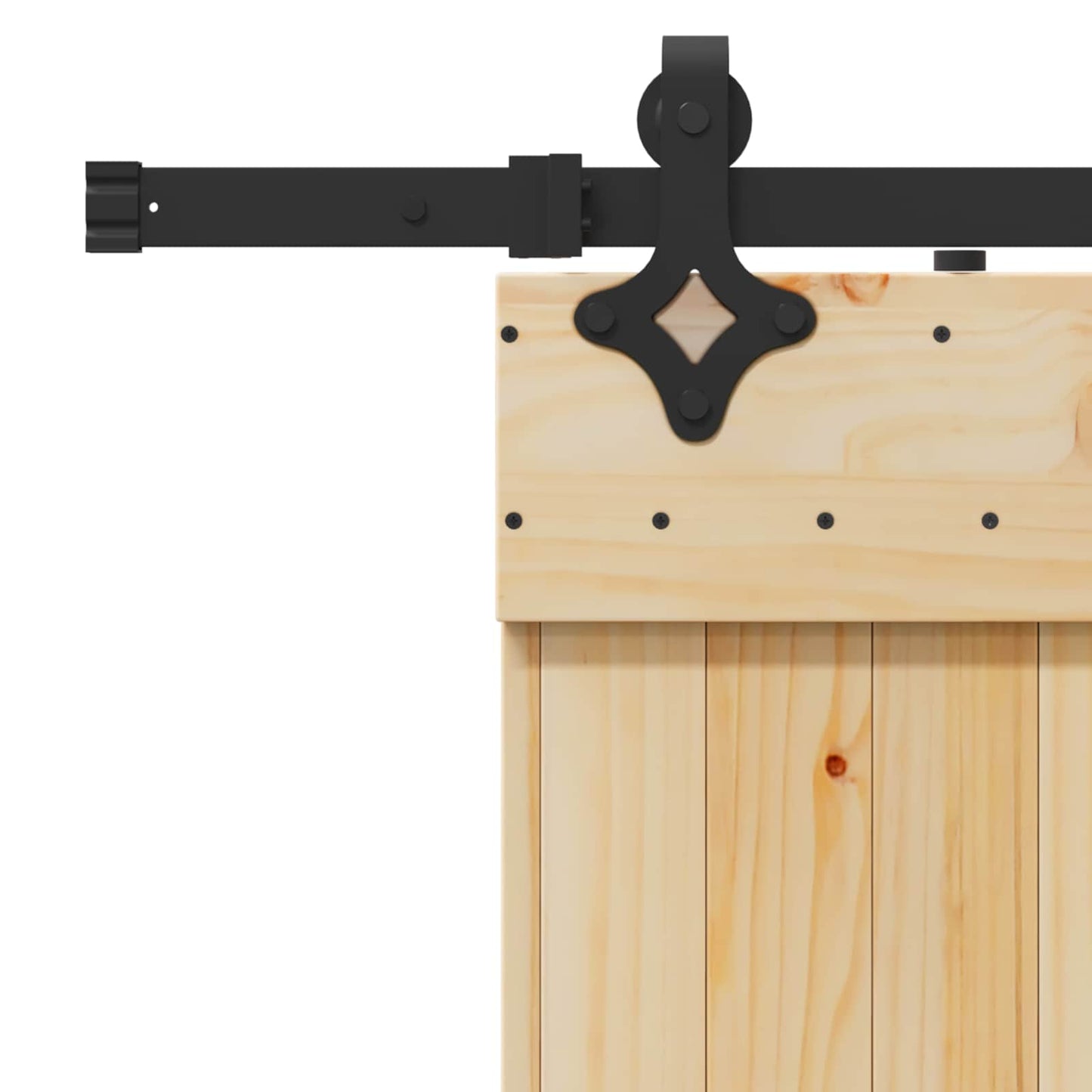 Sliding Door NARVIK Natural and Black 80 x 210 cm (152.5 cm)