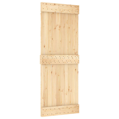 Sliding Door NARVIK Natural and Black 80 x 210 cm (152.5 cm)