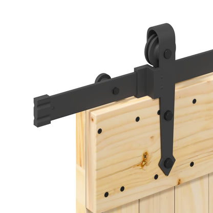 Sliding Door NARVIK Natural and Black 70 x 210 cm (152.5 cm)