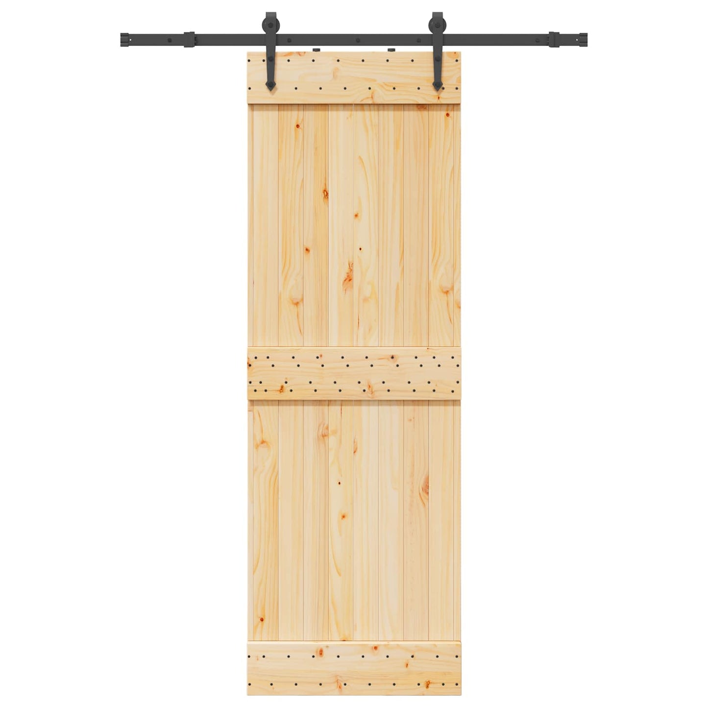 Sliding Door NARVIK Natural and Black 70 x 210 cm (152.5 cm)