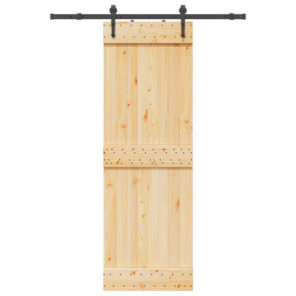 Sliding Door NARVIK Natural and Black 70 x 210 cm (152.5 cm)