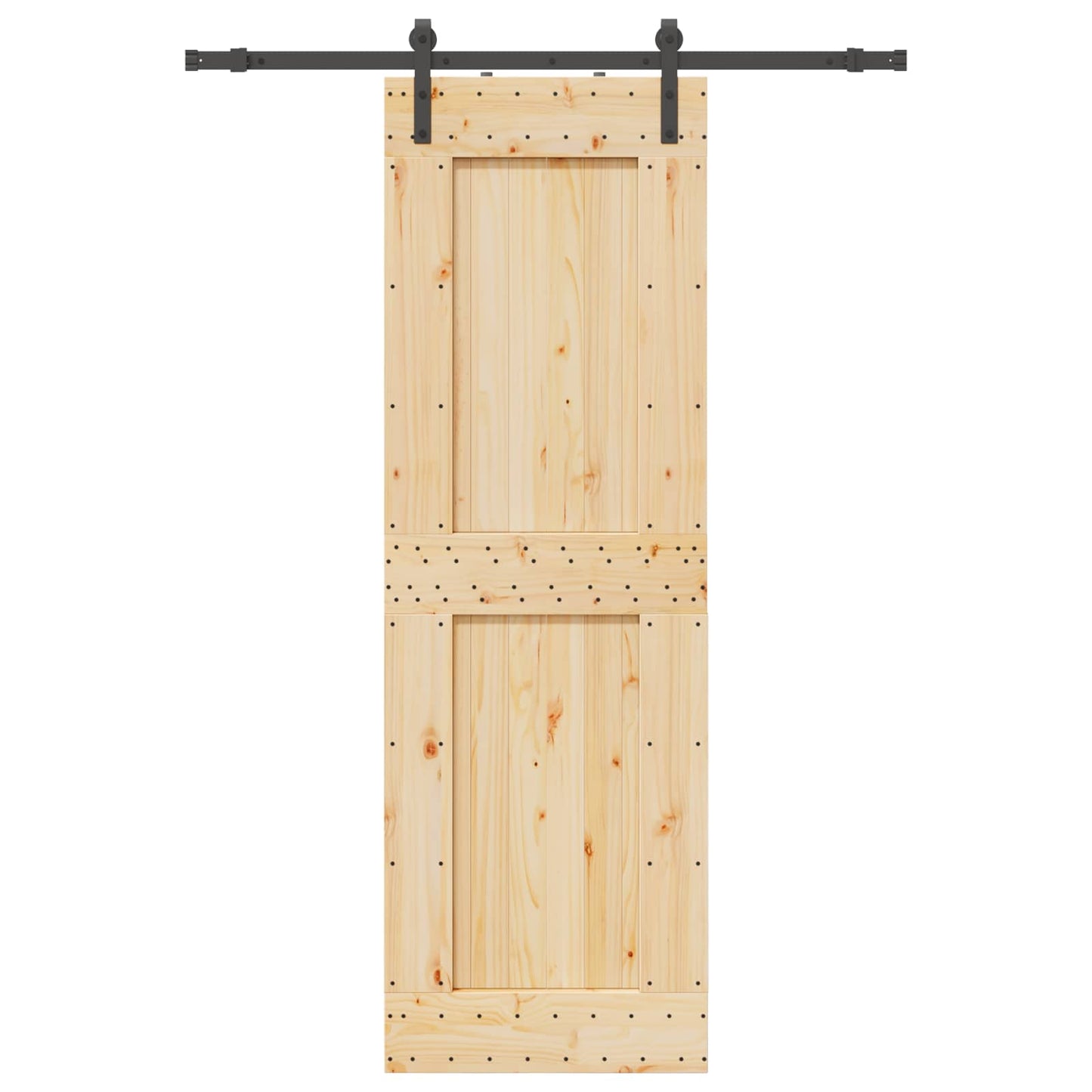 Sliding Door NARVIK Natural and Black 70 x 210 cm (152.5 cm)