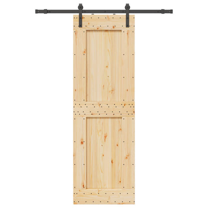 Sliding Door NARVIK Natural and Black 70 x 210 cm (152.5 cm)