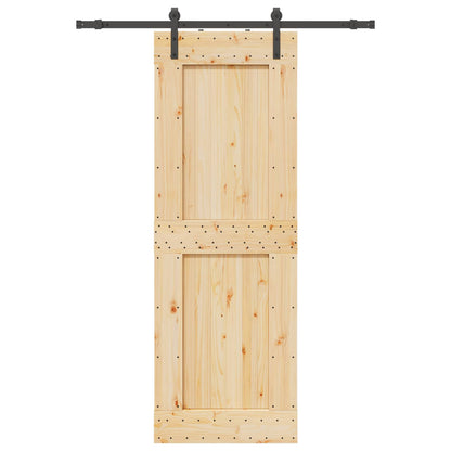 Sliding Door NARVIK Natural and Black 80 x 210 cm (152.5 cm)
