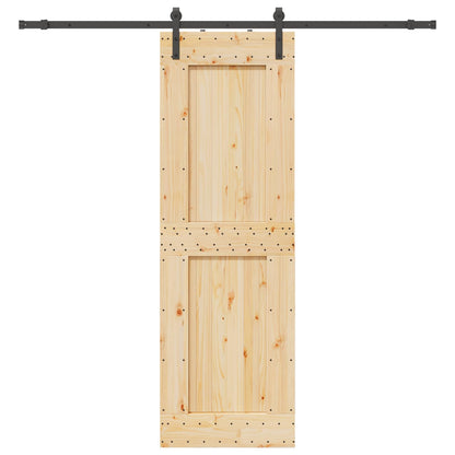 Sliding Door NARVIK Natural and Black 70 x 210 cm (213.5 cm)