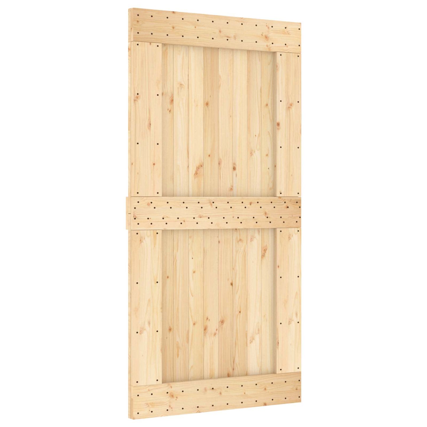 Sliding Door NARVIK Natural and Black 100 x 210 cm (213.5 cm)
