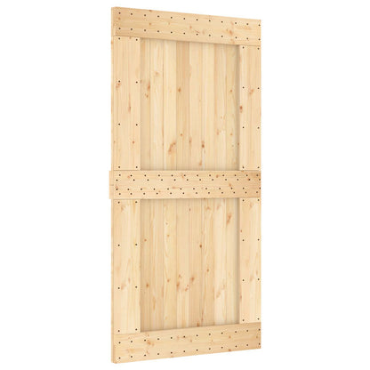 Sliding Door NARVIK Natural and Black 100 x 210 cm (213.5 cm)
