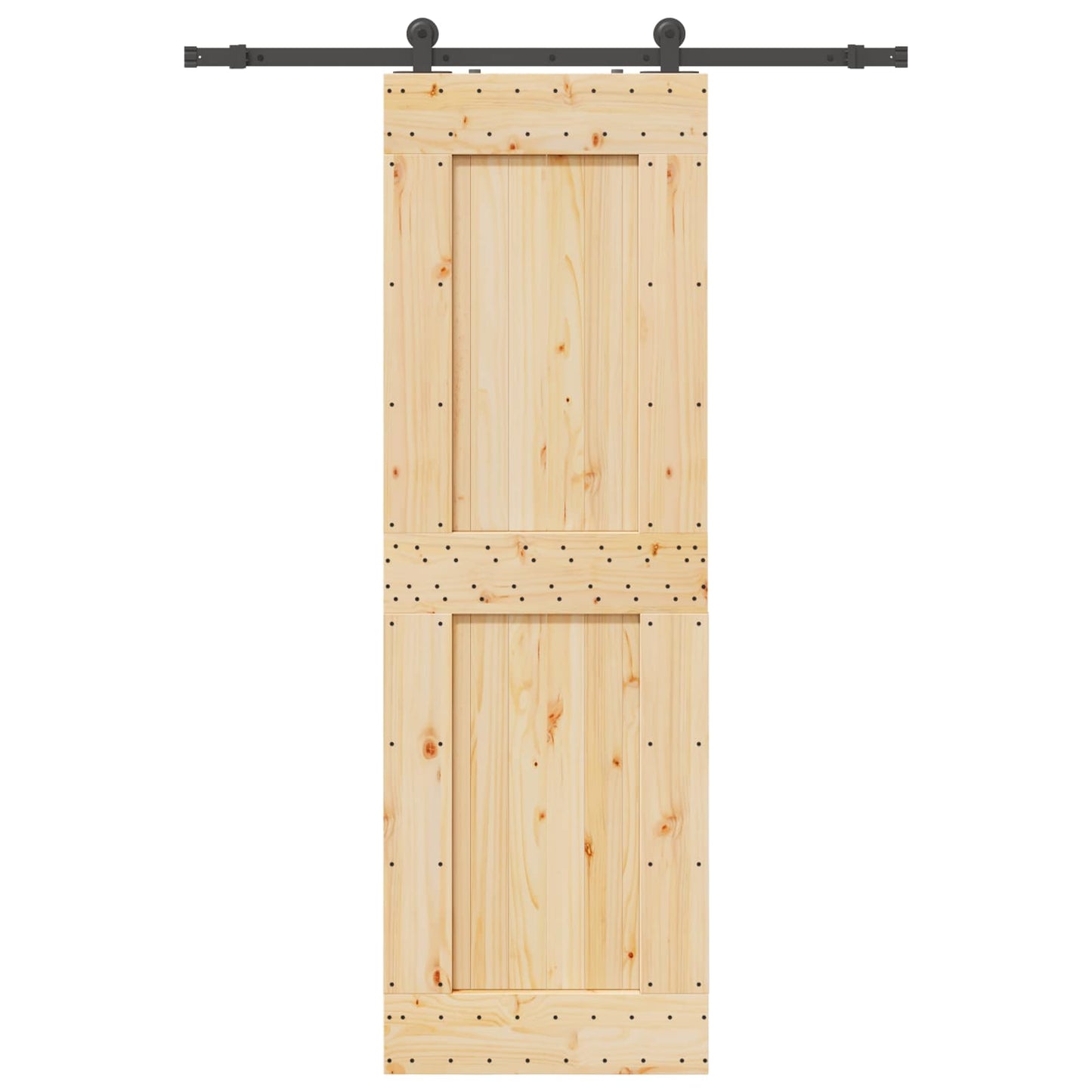 Sliding Door NARVIK Natural and Black 70 x 210 cm (152.5 cm)