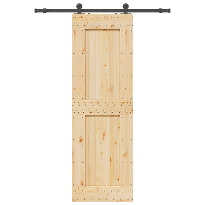 Sliding Door NARVIK Natural and Black 70 x 210 cm (152.5 cm)