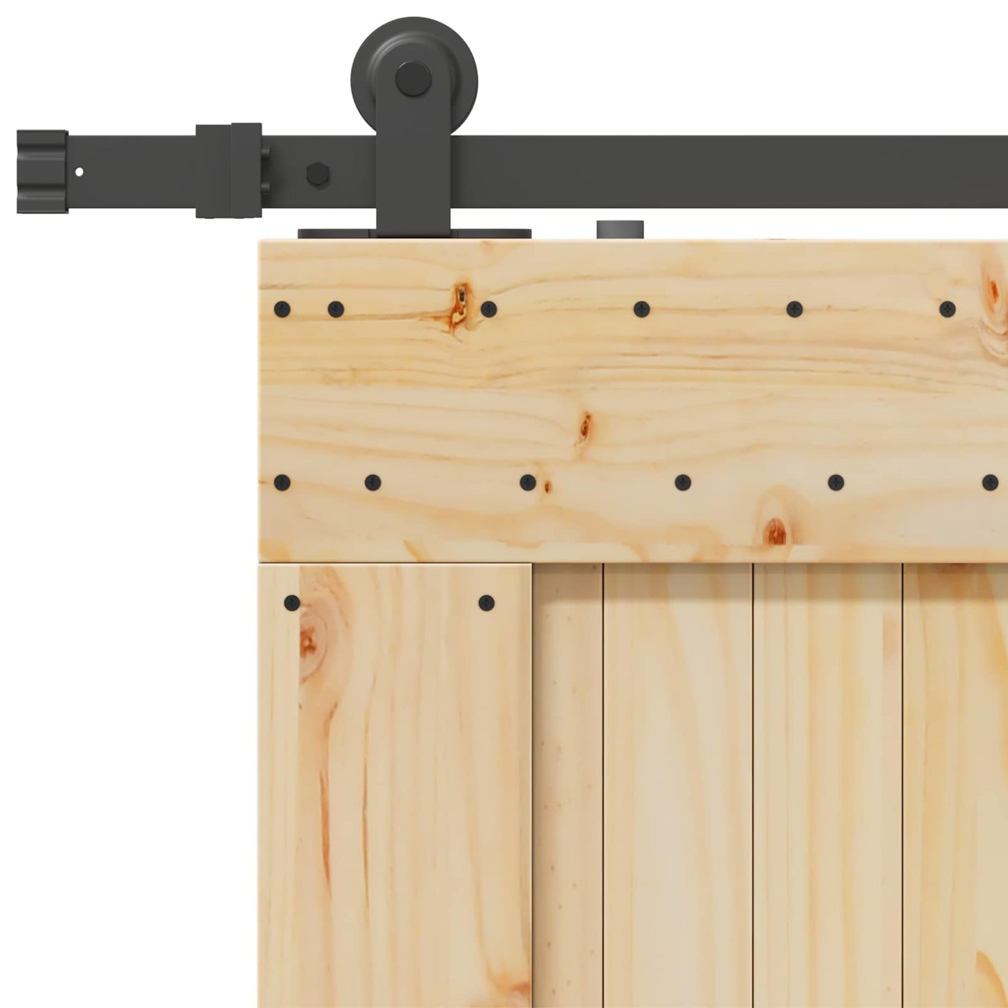 Sliding Door NARVIK Natural and Black 70 x 210 cm (213.5 cm)