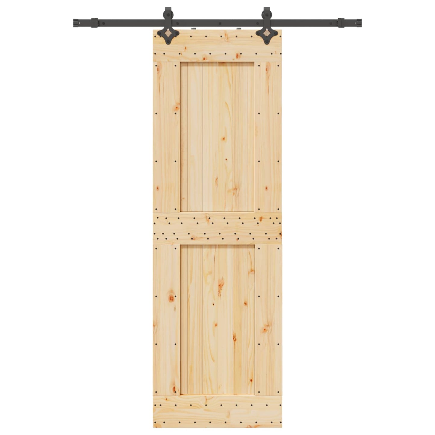 Sliding Door NARVIK Natural and Black 70 x 210 cm (152.5 cm)