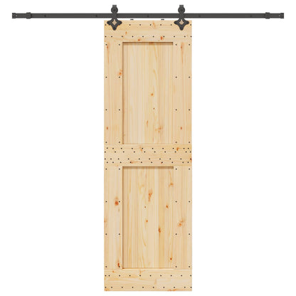 Sliding Door NARVIK Natural and Black 70 x 210 cm (213.5 cm)