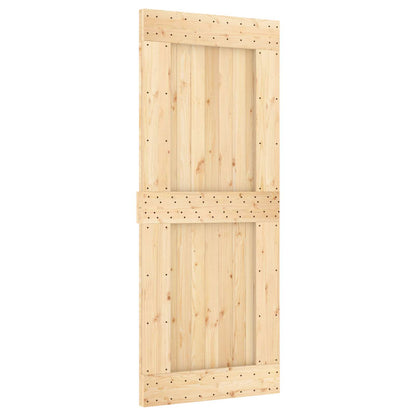 Sliding Door NARVIK Natural and Black 85 x 210 cm (213.5 cm)