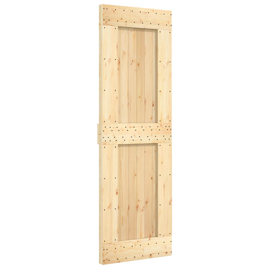 Sliding Door NARVIK Natural and Black 70 x 210 cm (152.5 cm)