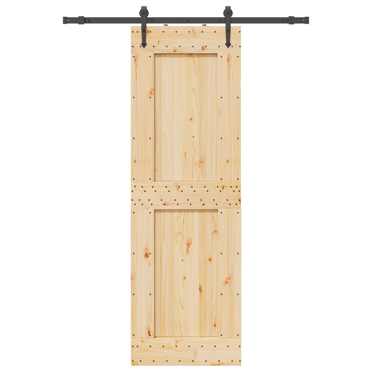 Sliding Door NARVIK Natural and Black 70 x 210 cm (152.5 cm)