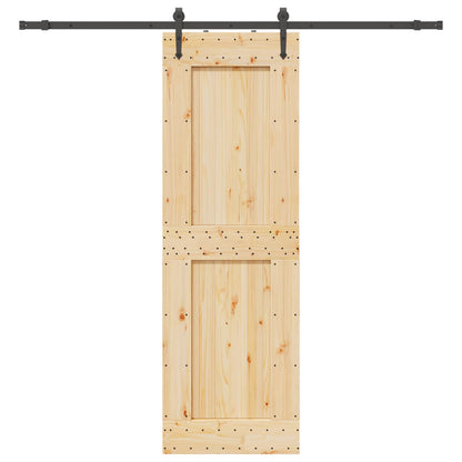 Sliding Door NARVIK Natural and Black 70 x 210 cm (213.5 cm)