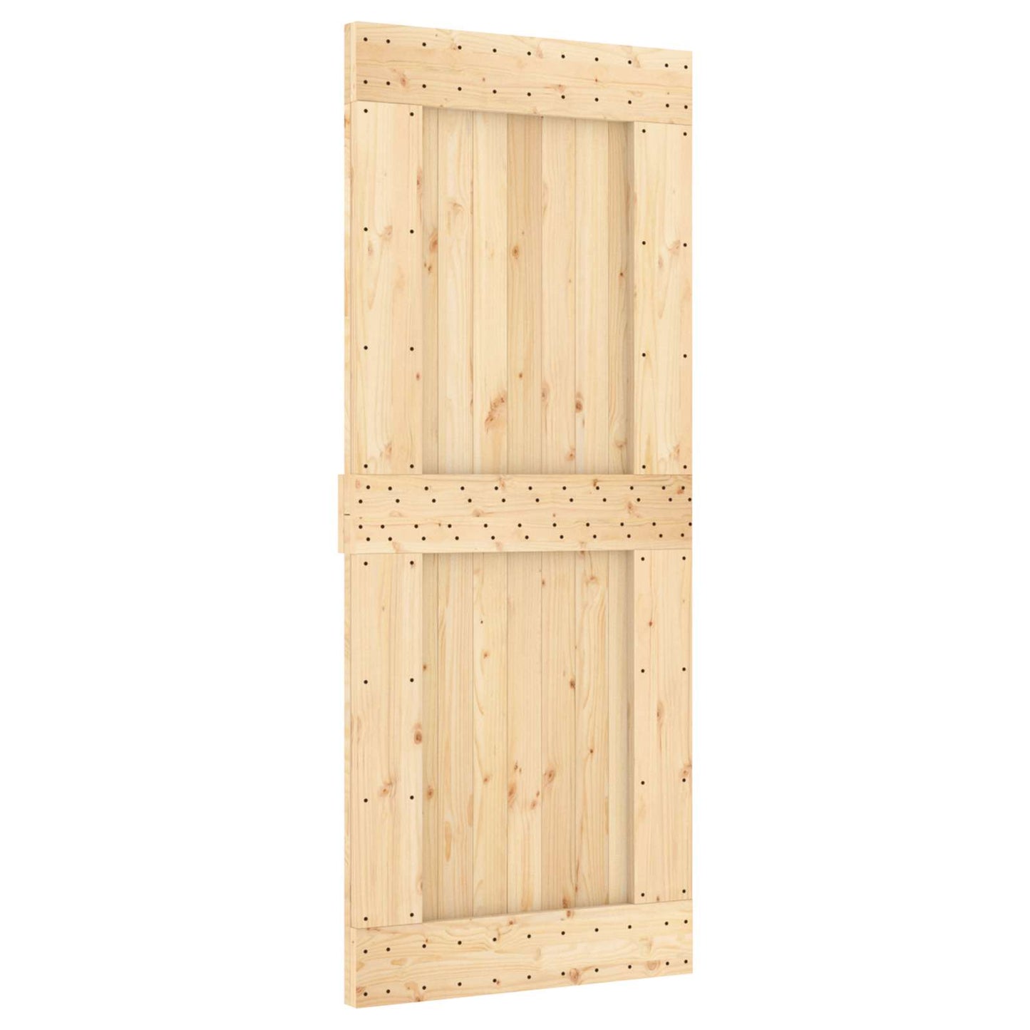 Sliding Door NARVIK Natural and Black 85 x 210 cm (213.5 cm)