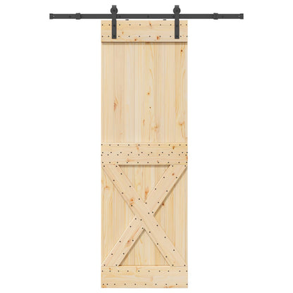 Sliding Door NARVIK Natural and Black 70 x 210 cm (152.5 cm)