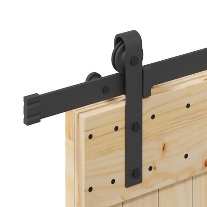 Sliding Door NARVIK Natural and Black 80 x 210 cm (152.5 cm)