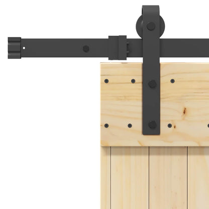 Sliding Door NARVIK Natural and Black 80 x 210 cm (152.5 cm)