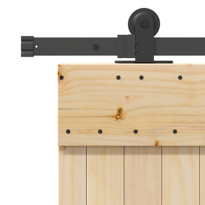 Sliding Door NARVIK Natural and Black 80 x 210 cm (152.5 cm)