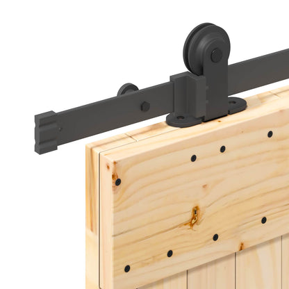 Sliding Door NARVIK Natural and Black 85 x 210 cm (152.5 cm)
