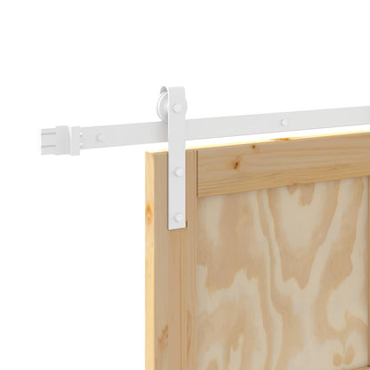 Sliding Door Natural and White 61 x 198.5 cm Solid Pine Wood